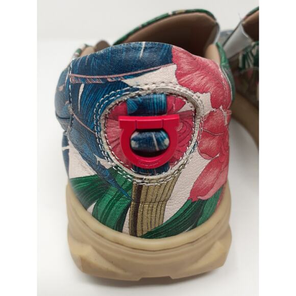 Salvatore Ferragamo Tropical Print Slip-On Sneakers - Picture 7 of 12